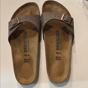 Birkenstock Brown Sandals, Size 38, Worn Once Inside!